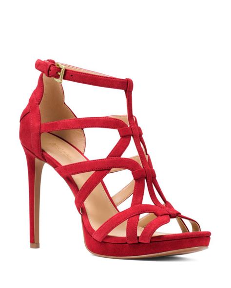 michael kors sandra strappy leather platform high-heel sandals|Michael Kors flip flops women's.